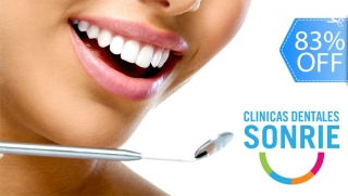 Clínicas Sonríe: Limpieza Dental Completa Ultrasónica, Eliminación de Sarro, Pulido Dental, Diagnóstico y Más.