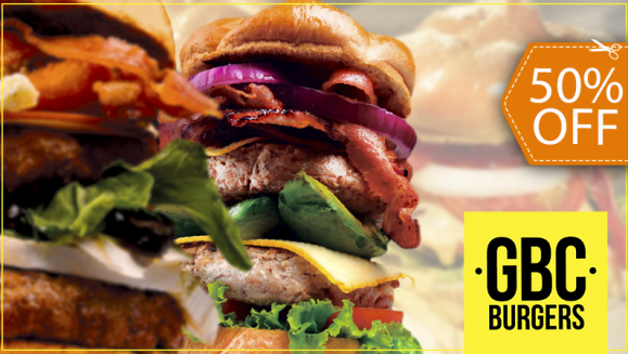 [Imagen:¡Paga $24 en Lugar de $47.76 por 4 Hamburguesas de Media Libra + 4 Bebidas a Elección entre Soda, Té Helado o Agua!]