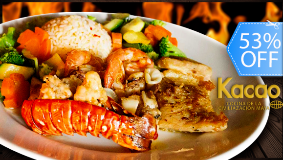 [Imagen:¡Paga Q199 en lugar de Q424 por Parrillada de Mariscos para 2 con: Colas de Langosta, Calamar, Camarón y Róbalo + Guarniciones + 2 Bebidas a Elección!]