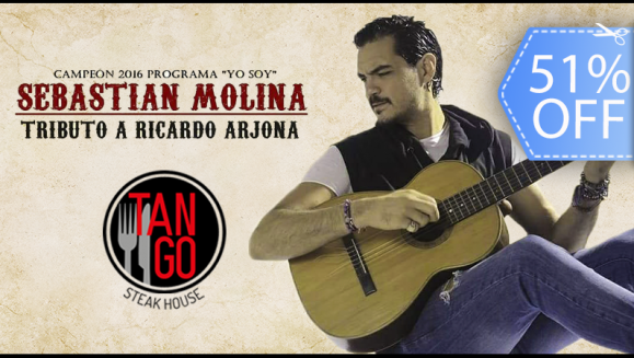 [Imagen:¡Paga Q99 en lugar de Q200 por Tributo a Ricardo Arjona con Show del Mejor Imitador: Sebastián Molina + Meet&amp;Greet!]