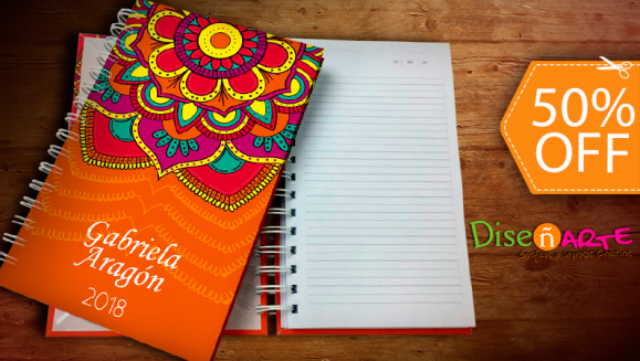 [Imagen:¡Paga $6.50 en Lugar de $13 por Agenda 2018 Tipo Notebook Personalizada!]