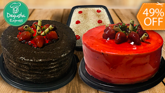 [Imagen:¡Paga $14.75 en Lugar de $28.90 por Pastel de Chocolate o Vainilla con Jalea de Fresas para 15 Personas + Postre 3 Leches para 6 Personas!]
