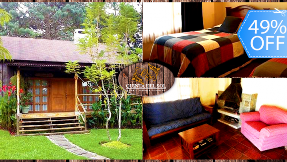 [Imagen:¡Paga Q499 en vez de Q976 por Estadía para 2 personas en Cabaña Jr Equipada con Sala, Chimenea, Balcón y Más + 2 Desayunos!]