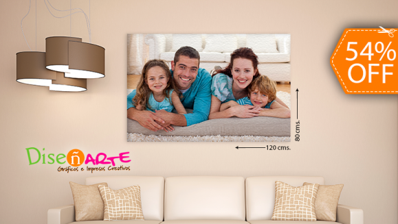 [Imagen:¡Paga $18 en Lugar de $39.55 por Fotografía o Imagen Impresa en Lona Mate o Brillante y Montada en Marco de Madera de Medidas Gigantes: 80 x 120 Centímetros!]