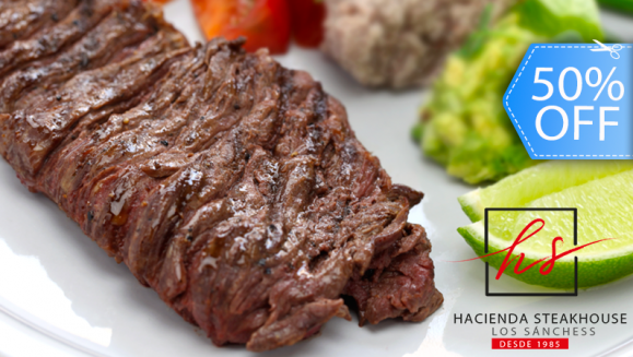 [Imagen:¡Paga Q135 en lugar de Q270 por Menú de Asado Mexicano para 2 que Incluye: 12 Onzas de Arrachera + 2 Guarniciones a Elección entre Papa, Elote, Frijol o Arroz + 2 Bebidas Naturales + 1 Porción de Pan!]