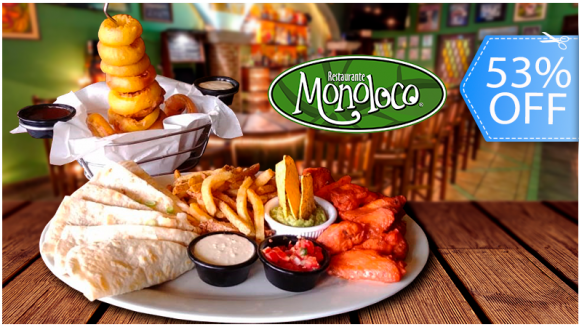 [Imagen:¡Paga Q99 en lugar de Q210 por Sampler que Incluye: 1 Libra de Alitas + Papas Fritas + Aros de Cebolla + 1 Chicken Club Quesadilla!]
