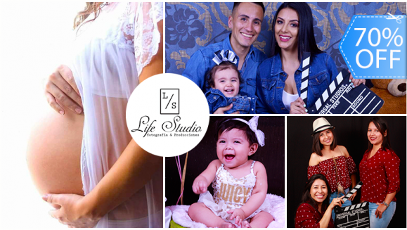 [Imagen:¡Paga Q90 en lugar de Q299 por Sesión Fotográfica Profesional hasta para 6 Personas en 3 Sets Temáticos + 3 Cambios de Vestuario + Todas las Fotografías en HD! ¡Fotografías de Familia, Parejas, Bebés, Modelos y Más!]