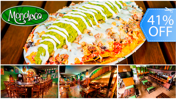 [Imagen:¡Paga Q99 en lugar de Q168 por 1 Plato de Nachos Grandes de Especialidad para 4 Personas: Vegetarianos, Pollo, Lomito o Mixtos!]