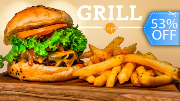 [Imagen:¡Paga Q99 en lugar de Q210 por 2 Crunch Burgers de Puyazo + Papas Fritas o Chips de la Casa + 2 Bebidas a Elección!]