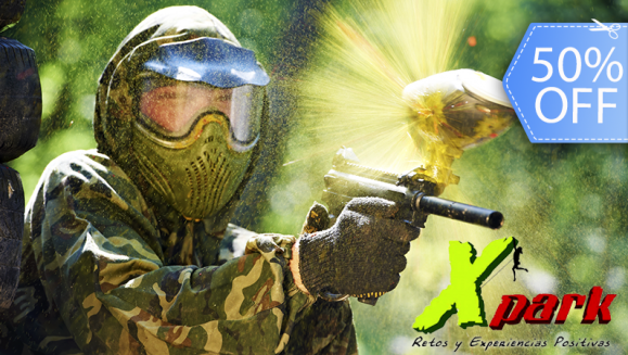 [Imagen:¡Paga Q138 en vez de Q275 por Día de Diversión Extrema con Paintball para 2 que Incluye: Entradas al Parque + 200 Paintballs + Equipo de Seguridad: Máscara, Chaleco y Marcadora +Tanque de Aire + Uso del Campo + 2 Combos de Pizza y Bebida!]