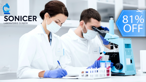 [Imagen:¡Paga Q265 en lugar de Q1,420 por 25 Exámenes de Laboratorio: Hematología Completa, Colesterol, Estómago, Acido Úrico, Corazón, Hígado, Riñón, Artritis, Vías Biliares, Infecciones, Helicobacter Pylori y Más!]
