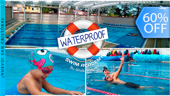 [Imagen:¡Paga Q299 en lugar de Q750 por 1 Mes de Clases de Natación en Programa a Elección: Niños, Adolescentes y Adultos + Kit de Bienvenida (Gorra y Cartapacio)!]