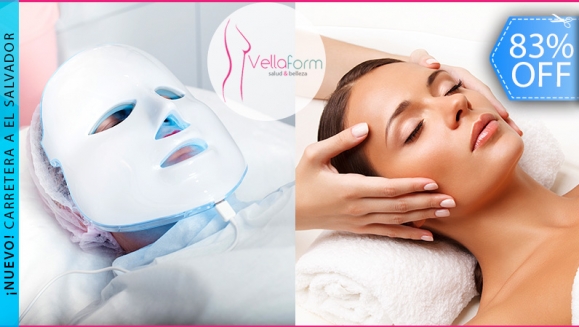 [Imagen:¡Paga Q85 en lugar de Q500 por 2 Sesiones Faciales con Tecnología LED 3 en 1: Antiacné, Antimanchas o Antiaging + 2 Aplicaciones de Vitamina E + 2 Masajes Express para Rostro!]