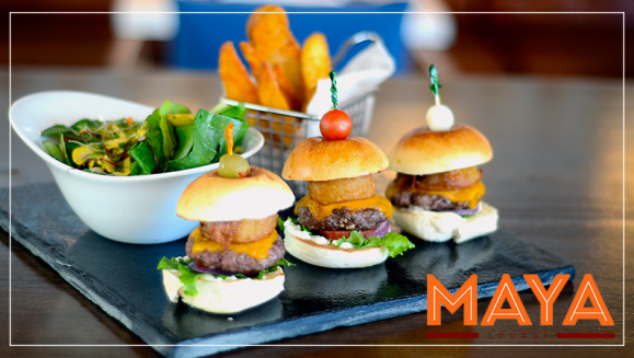 [Imagen:¡Paga Q95 en lugar de Q262 por After Office para 2 con: Trío de Mini-Hamburguesas + Complemento a Elección: Plato de Tapas (Queso Manchego, Surtido Ibérico o Calamares) o Papas Fritas y Ensalada o Cubeta de Nachos con Guacamol y Salsa + 2 Bebidas!]