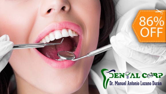 [Imagen:¡Paga $25 en Lugar de $180 por 3 Rellenos de Resina o 4 Sellantes + Radiografía + Limpieza Dental con Ultrasonido + Aplicación de Flúor + Consulta y Diagnóstico Bucodental con Cámara Intraoral + Evaluación de Cordales!]