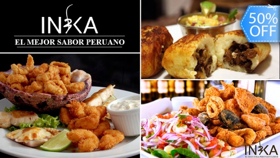 [Imagen:¡Paga Q135 en lugar de Q269 por Mariscada o de Menú Peruano para 2 a Elección entre Rueda de Frutos del Mar (Camarones, Calamares y Más) o Jalea Imperial (Frutos de Mar Empanizados) o Ronda Criolla (Brochetas de Lomito, Croquetas y Más) + 2 Bebidas!]