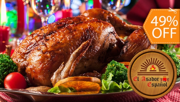 [Imagen:¡Paga $90 en Lugar de $175 por Banquete Navideño a Elección entre: Pavo Horneado de 12-13 Lbs o Lomo Relleno de 9-10 Lbs o Paella Valenciana para 12 Personas!]