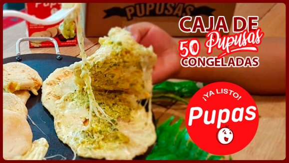 [Imagen:¡Paga $25 en Lugar de $50 por Caja de 50 Pupusas Grandes Congeladas + 1 Espátula!]