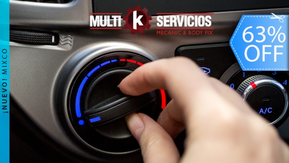 [Imagen:¡Paga Q89 en lugar de Q240 por Carga de Aire Acondicionado + Revisión del Sistema de A/C + Limpieza de Filtro + Calibración de Chorritos + Revisión de Fugas, Fajas, Luces, Pastillas, Tren Delantero y Amortiguadores!]