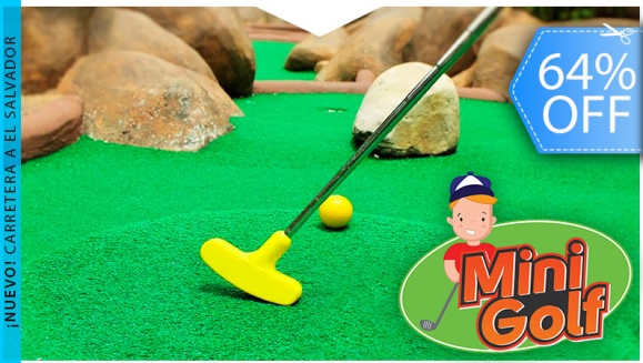 [Imagen:¡Paga Q45 en lugar de Q125 por Pase hasta para 5 Personas para Jugar Mini-Golf en The Shops At Muxbal!]
