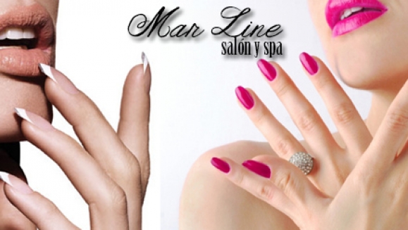 [Imagen:¡Paga Q69 en lugar de Q180 por un manicure + gelish en manos estilo french o color en Mar Line Spa!]