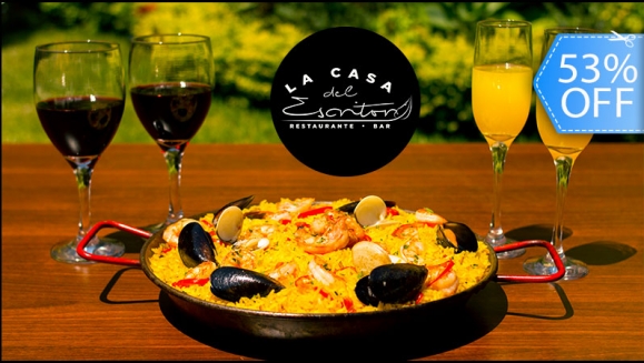 [Imagen:¡Paga Q249 en lugar de Q530 por Banquete para 4 que Incluye: 1 Paella Grande de Mariscos + 1 Entrada de Croquetas Españolas + 4 Copas de Sangría o Cervezas o Bebidas Naturales!]