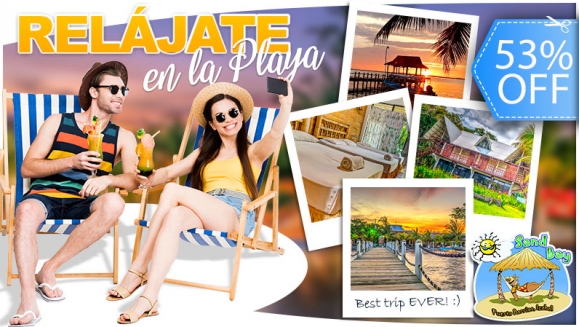 [Imagen:¡Paga Q299 en lugar de Q640 por Estadía hasta para 4 Personas en Habitación Doble con Aire Acondicionado + 2 Desayunos a la Carta + Paseo para 2 Personas en Juego Acuático Flyer Boat + Impuestos!]