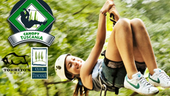 [Imagen:¡Paga $10 en lugar de $25 por una descarga increíble de adrenalina en el canopy de Tuscania!]