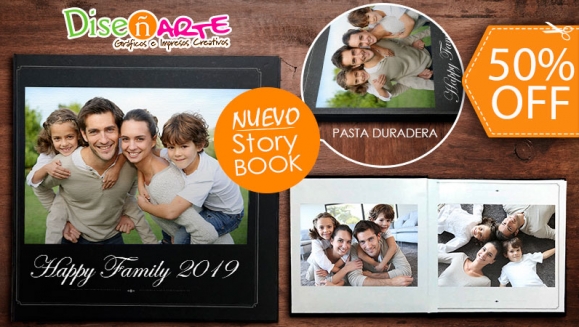 [Imagen:¡Paga $7.50 en Lugar de $15.00 por Story-Book de 30 Fotografías (Álbum Fotográfico de 6 x 6 Pulgadas), con Pasta Dura, Laminada Brillante o Mate y con Grapa Oculta!]