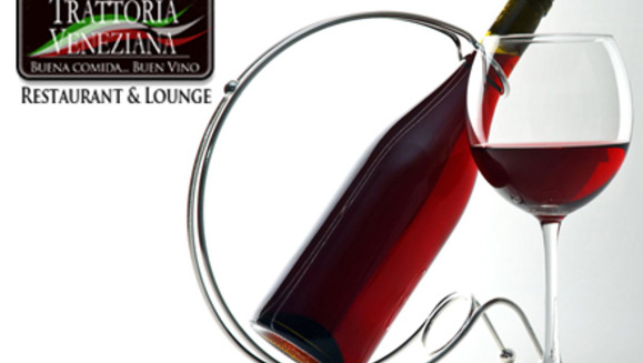 [Imagen:¡Paga Q59 en vez de Q130 por 1/2 botella de vino (Chardonay, Villa Antinori, Mateus Rosé, Malbec o Cabernet Sauvignon Doña Paula Los Cardos) + 1 plato de boquitas a escoger: mini pizzas, mini quiche o pinchos en el Wine Lounge de Trattoria Veneziana!]