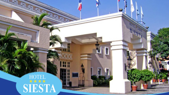 [Imagen:¡Inolvidable estadía con desayuno buffet incluido en San Salvador! ¡Paga $29 en lugar de $71 por un alojamiento para 2 personas + 2 niños con desayunos buffet en el Hotel Casino Siesta, San Salvador!]