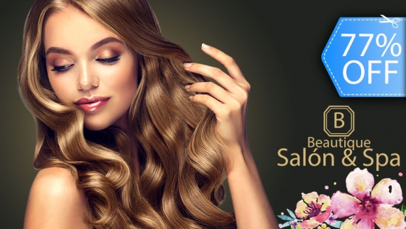 [Imagen:¡Sin Restricción de Largo ni Volumen! ¡Paga Q149 en lugar de Q650 por Tinte Completo Alfaparf o L'oreal+Tratamiento Post Color + Corte de Puntas + Lavado Spa + Planchado o Cepillado + Protector Térmico + Esmaltado Permanente en Manos!]