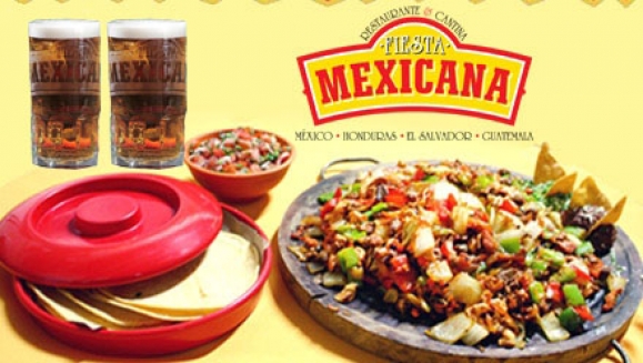 [Imagen:¡Paga $13 en lugar de $28.10 por una tablita familiar que incluye: 14 tacos de tu preferencia + 2 cervezas nacionales o dos sodas con derecho a refill en Restaurante Fiesta Mexicana!]