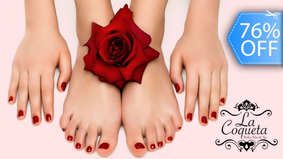 [Imagen:¡Paga Q89 en lugar de Q375 por Manicure y Pedicure Spa + Aplicación de Esmalte Permanente en Manos y Pies (GELISH o BLUESKY) + Parafina en Manos y Pies!]