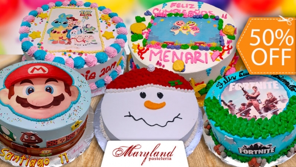[Imagen:¡Paga $26 en Lugar de $52.50 por Pastel Redondo de 40 Porciones con Relleno Premium + Decoración con Fotografía o Imagen Impresa en Papel de Arroz!]