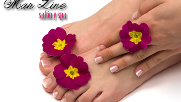 [Imagen:¡Paga Q99 en lugar de Q270 por manicure y pedicure + gelish en manos estilo french o color en Mar Line Spa!]