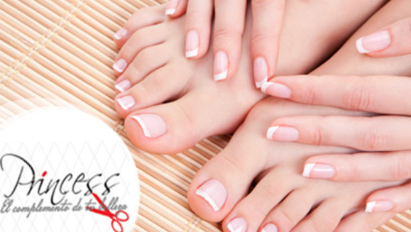 [Imagen:¡Paga $10 en lugar de $41 por pedicure y manicure cítrico + lavado spa para tu cabello + limpieza de puntas + planchado o pistoleado en Princess!]