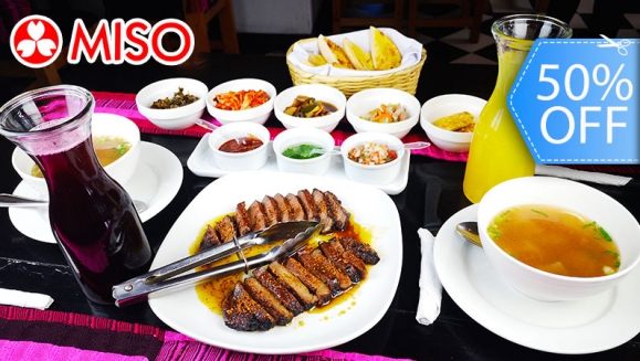 [Imagen:¡Paga Q199 en lugar de Q400 por 1 Libra de Puyazo Premium al Ajillo + 2 Sopas del Chef + Entraditas + 1 Porción de Papas para Compartir + 2 Porciones de Pan + 2 Bebidas Naturales + 2 Lattes Coreanos!]