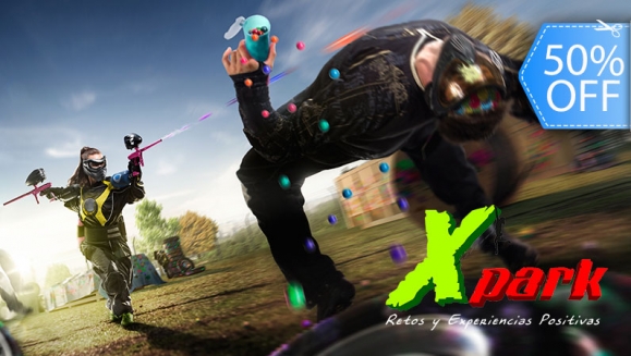[Imagen:¡Paga Q138 en vez de Q275 por Día de Diversión Extrema con Paintball para 2 que Incluye: Entradas al Parque + 200 Paintballs + Equipo de Seguridad: Máscara, Chaleco y Marcadora + Tanque de CO2 + Uso del Campo + 2 Hamburguesas + 2 Bebidas Naturales!]