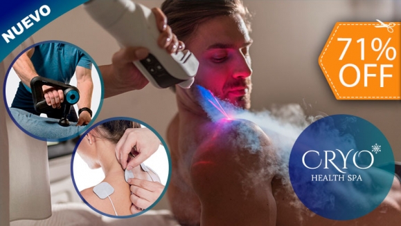 [Imagen:¡Paga $20 en Lugar de $68 por 1 Sesión de Crioterapia Focalizada + 1 Sesión de Tens + 1 Sesión de Theragun para Aliviar Dolores y Contracturas Musculares!]