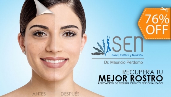 [Imagen:¡Paga $22 en Lugar de $90 por Tratamiento Facial Clínico para Piel con Manchas, Acné, Arrugas, Resequedad o Daño Solar con: Peeling Químico + Microdermoabrasión + Extracción de Puntos Negros con Skin Scrubber + Limpieza Profunda + Consulta y Más!]