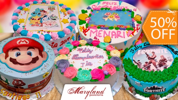 [Imagen:¡Paga $26 en Lugar de $52.50 por Pastel Redondo de 40 Porciones con Relleno Premium + Decoración con Fotografía o Imagen Impresa en Papel de Arroz!]
