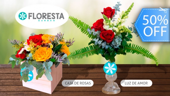 [Imagen:¡Paga Q125 en lugar de Q250 por Detalle Floral a Elección entre: Luz de Amor (5 rosas sobre candelero de cristal) o Caja de Rosas (5 rosas en caja de madera rustica)!]
