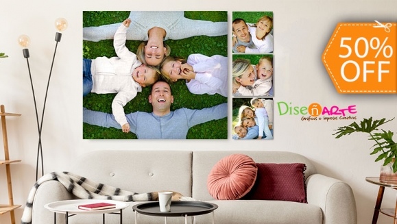 [Imagen:¡Paga $15 en Lugar de $30 por Impresión de 4 Fotografías en Lona Mate y Montadas en Marcos de Maderas (1 Marco de 53 x 68 y 3 Marcos de 20 x 20 Centímetros)!]