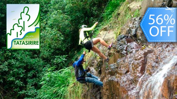 [Imagen:¡Una Cita Inolvidable! ¡Paga Q110 en lugar de Q250 por Day Pass de Aventura Extrema para 2 con: Canopy + Columpios + Garruchas + Fogatas + Cascadas + Caminata + Rapel + Canchas, Pista de Carrera + Souvenir por Visita!]