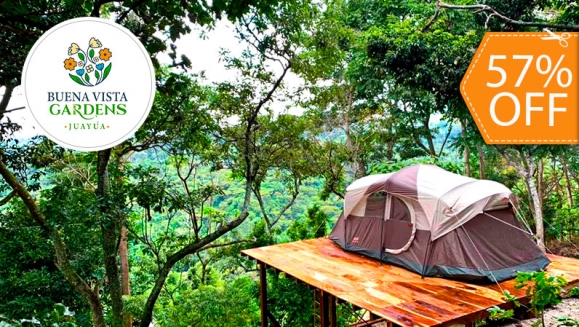 [Imagen:¡Paga $17 en Vez de $39.98 por Camping para 2 que Incluye: 2 Entradas al Ecoparque + Tienda de Campaña + Colchoneta + Fogata + Guía de Senderismo + Entrada a Vivero + Mini-Tour de Café + Uso de Juegos de Madera y Cuerda, Columpios y Piscina!]