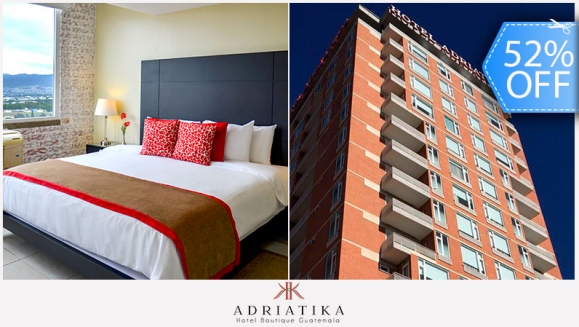 [Imagen:¡Paga Q669 en lugar de Q1,460 por Estadía de Lujo para 2 Adultos y hasta 2 Niños en Executive Suite, Executive Room o Deluxe Room + 2 Desayunos Buffet + Uso de Piscina, Jacuzzi, Sauna y Gimnasio!]