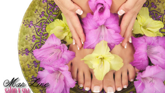 [Imagen:¡Paga Q99 en lugar de Q325 por manicure y pedicure spa (con esmalte y parafina) + gelish en manos en Mar Line Spa!]