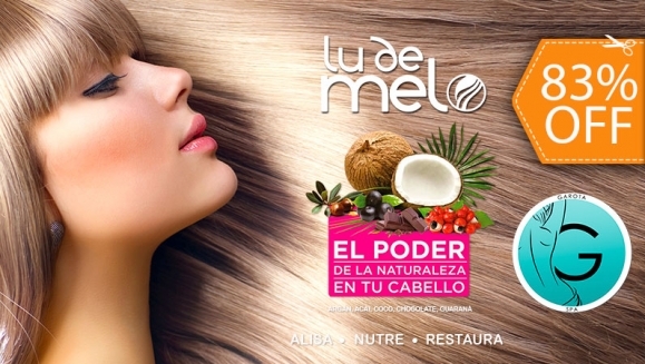 [Imagen:¡Paga $25 en Lugar de $150 por Alisado de la Exclusiva Marca Lu de Melo a Elección entre Samba (Aceite de Coco), Guaraná, Chocolate, Argán, o Do Brasil Acai + Lavado Detox + Mascarilla Capilar Hidratante + Limpieza de Puntas + Gotas de Argán!]