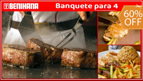 [Imagen:¡A Domicilio o Para Llevar! ¡Paga $24. 95 en vez de $62.72 por Banquete para 4: 1 Spicy Chicken + 1 Lemon Chicken + 1 Teriyaki Steak + 1 Hibachi Chicken + 4 Porciones de Arroz Frito con Vegetales + 4 Limonadas!]